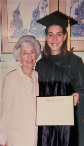 Jenny Miller and her grandmother at graduation